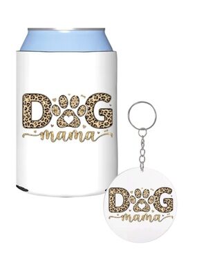 Mother’s day gift Can Cooler Koozie and keychain with matching keychain.